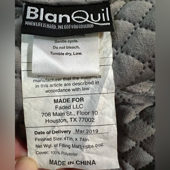 BlanQuil 15# Weighted Blanket - Picture 3 of 3